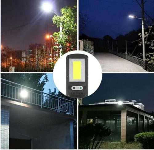 Solar Powered Sensor Street Light With Remote Control - 1 COB