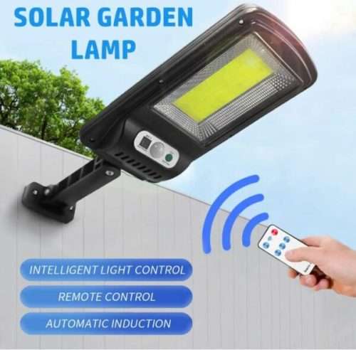 Solar Powered Sensor Street Light With Remote Control - 1 COB