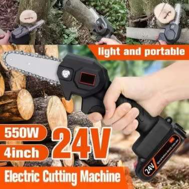 24v Rechargeable handheld Electric Chainsaw