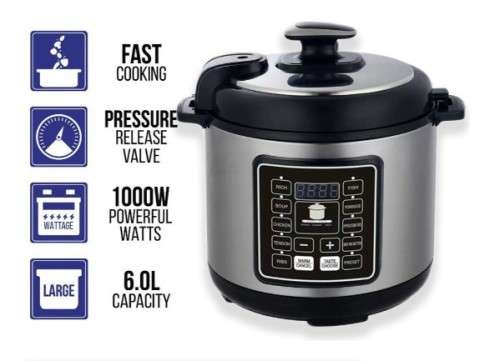 Silver Crest 6L Multi Function Smart Digital Smart Pressure Cooker - 1050w