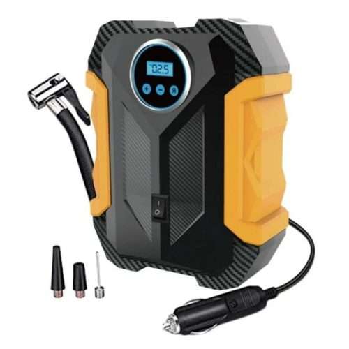 Portable Heavy Duty Air Compressor - Digital Tire Inflator - 12V DC with Emergency LED Flashlight