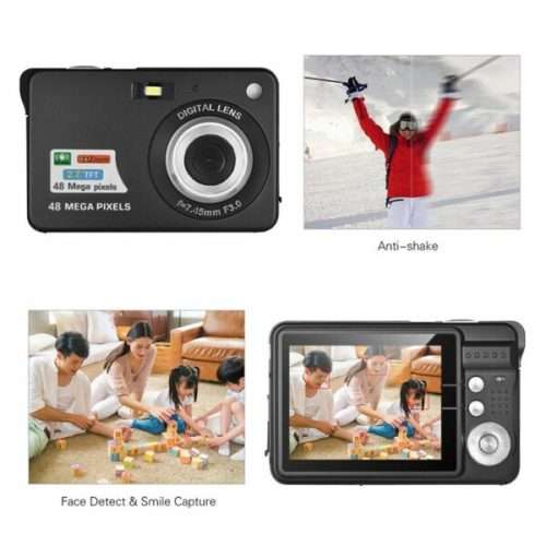 48MP Digital Camera 8X Zoom Anti-Shake 2.7 Inch TFT Screen