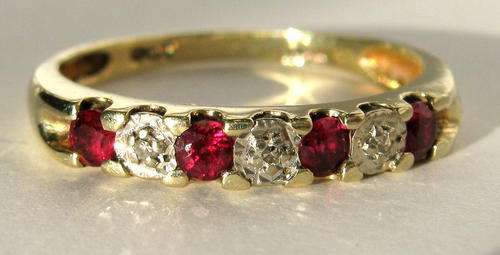 Red Ruby and diamond Ring