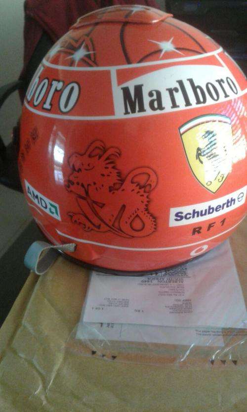 Signed Michael Schumacher replica Helmet