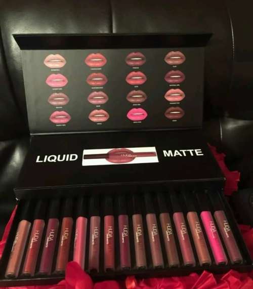 *NEW* HUDA BEAUTY LIQUID MATTE LIPSTICK BOX SET-16 SHADES