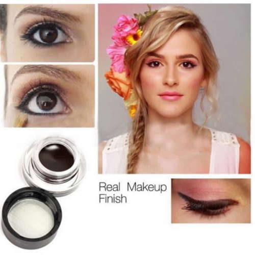 2Pc BLACK & BROWN Eyeliner Gel Waterproof Makeup