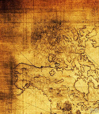 Vintage Style Retro Rustic Poster Globe Old World Nautical Map 71X40CM