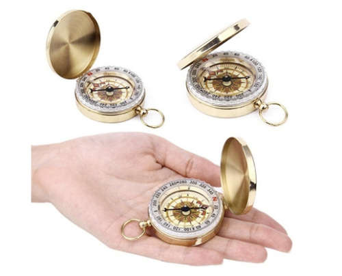 Outdoor Camping Hiking Compass Brass Survival Pocket Compass