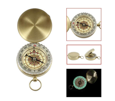 Outdoor Camping Hiking Compass Brass Survival Pocket Compass