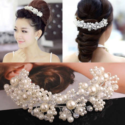 *LOCAL STOCK* White faux pearl vintage crystal bride headdress/bridal Wedding dress