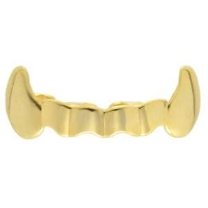 Hip Hop Gold Plated Fangs Teeth Bottom Grillz ONLY Unisex