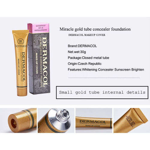 DERMACOL SHADES #207 CONCEALER/FOUNDATION HIGH COVERING PIGMENTATION HYPOALLERGENIC