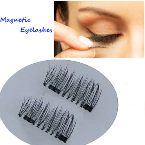 4Pcs/Set Magnetic 3D Eyelashes + FREE EYELASH APPLICATOR TWEEZER