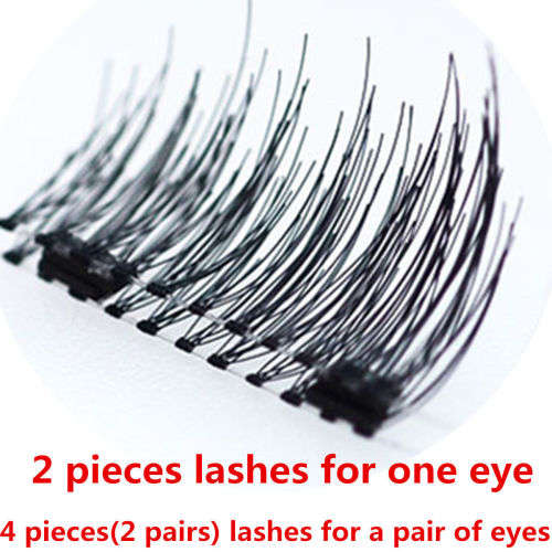 4Pcs/Set Magnetic 3D Eyelashes + FREE EYELASH APPLICATOR TWEEZER