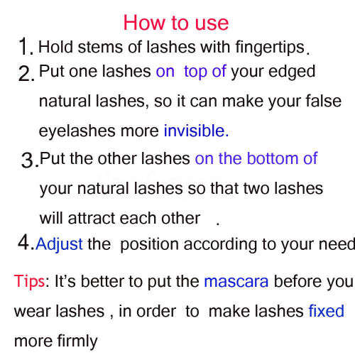 4Pcs/Set Magnetic 3D Eyelashes + FREE EYELASH APPLICATOR TWEEZER