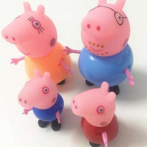 4pc Peppa Pig Toys peppa family childrens gift