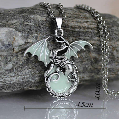 GAME OF THRONES - DRAGON GLOWIN THE DARK PENDANT NECKLACE -UNISEX