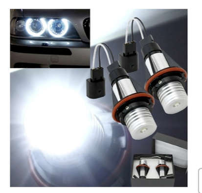 2Pc -3W 7000k LED Angle Eyes Halo Xenon Marker Ring Light Bulb  For BMW E39 E53 E60 E61 E63 E64 E