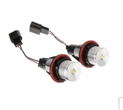 2Pc -3W 7000k LED Angle Eyes Halo Xenon Marker Ring Light Bulb  For BMW E39 E53 E60 E61 E63 E64 E