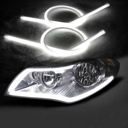 2PC 45CM DRL Flexible LED Tube Strip Daytime Running Lights Angel Eyes Car Styling Par