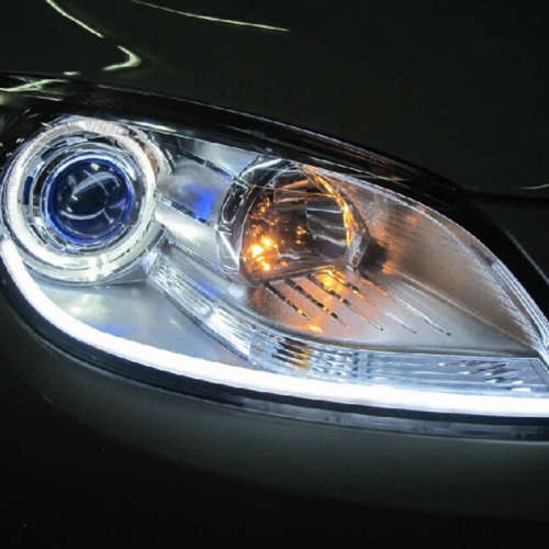 2PC 45CM DRL Flexible LED Tube Strip Daytime Running Lights Angel Eyes Car Styling Par