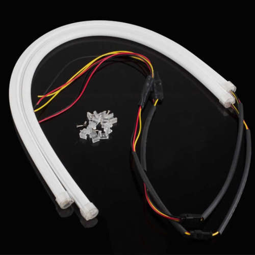 2PC 45CM DRL Flexible LED Tube Strip Daytime Running Lights Angel Eyes Car Styling Par