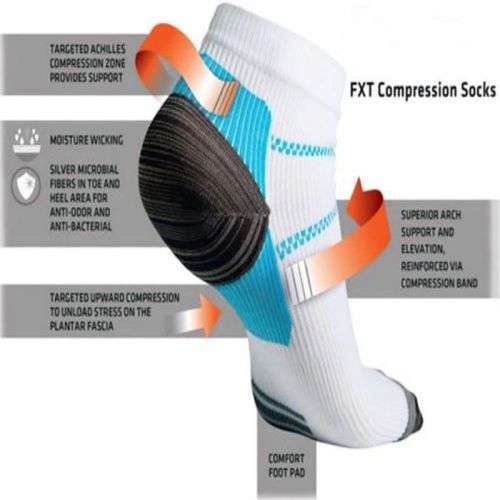 1 PAIR Miracle Foot Compression Sock Anti-Fatigue Plantar Fasciitis Heel Spurs Pain For Men&Women