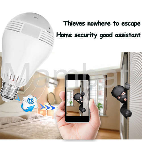 Light Bulb IP Camera 360 Degrees Panoramic Hidden WIFI Camera Cam Mini Security