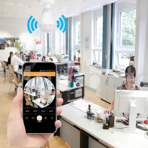 Light Bulb IP Camera 360 Degrees Panoramic Hidden WIFI Camera Cam Mini Security
