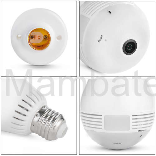 Light Bulb IP Camera 360 Degrees Panoramic Hidden WIFI Camera Cam Mini Security