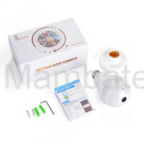 Light Bulb IP Camera 360 Degrees Panoramic Hidden WIFI Camera Cam Mini Security