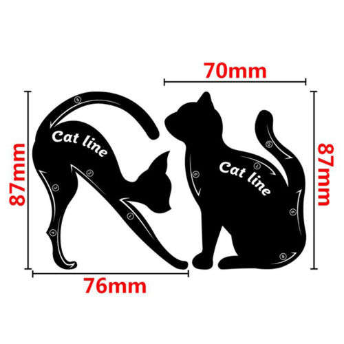2Pc Cat Shaped Eyeliner Stencil Eye Liner Stencil Models Eye Shadow Template Shaper Makeup Tool
