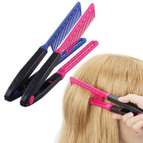 Folding Hair V Comb Hairdressing Styling Straightener Salon Tool