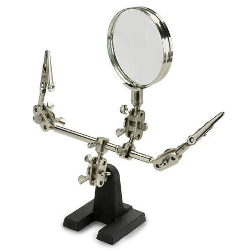 Pro Soldering Iron Stand Electronics/Jewelry Helping Hand Magnifying Set