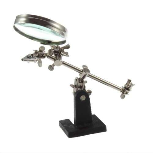 Pro Soldering Iron Stand Electronics/Jewelry Helping Hand Magnifying Set