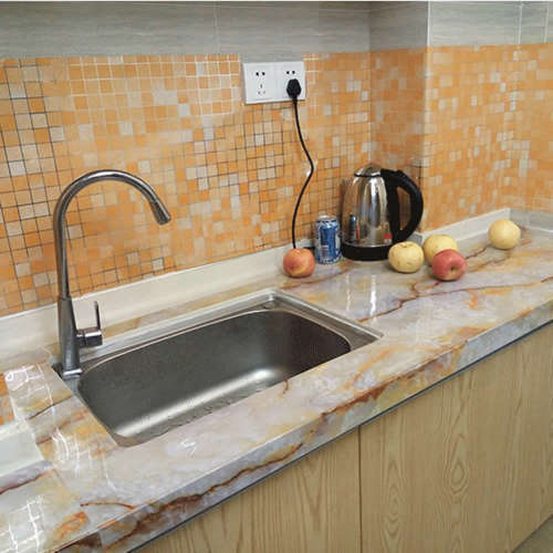 Mosaic Foil 45x200cm Self-Adhensive Anti Oil/Waterproof Kitchen Wall Paper Sticker