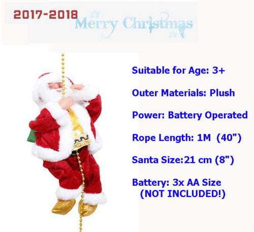 Climbing /Dancing Musical Santa Toy - Great Xmas Gift