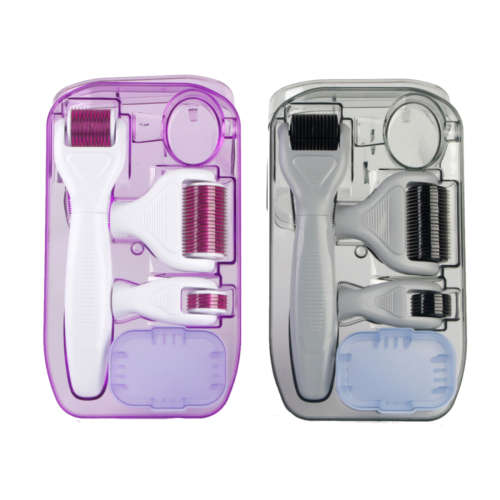 4 in 1 Titanium Derma Roller Kit Micro Needle Therapy Skin Care Scars Pro Kit