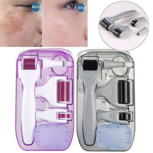 5 in 1 DRS Titanium Derma Roller Kit Micro Needle 0.5-2mm Skin Care Therapy