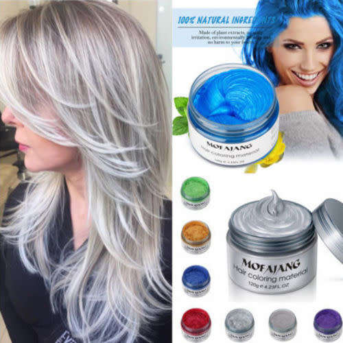 7 Colors Temporary Hair Color Wax Mud Dye Styling Cream 120g Disposable DIY Coloring