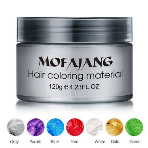 7 Colors Temporary Hair Color Wax Mud Dye Styling Cream 120g Disposable DIY Coloring