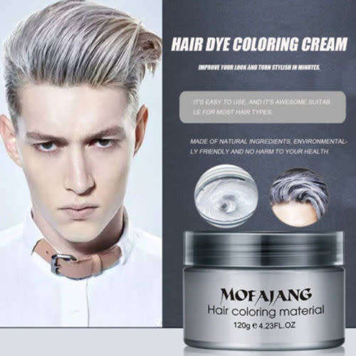 7 Colors Temporary Hair Color Wax Mud Dye Styling Cream 120g Disposable DIY Coloring