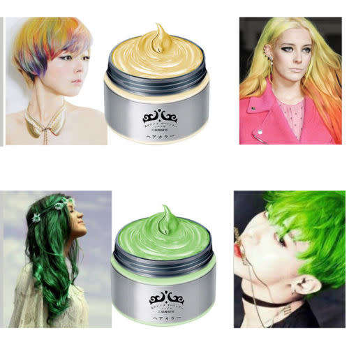 7 Colors Temporary Hair Color Wax Mud Dye Styling Cream 120g Disposable DIY Coloring