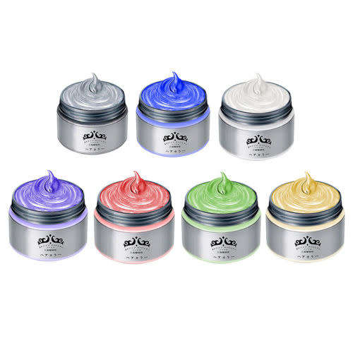 7 Colors Temporary Hair Color Wax Mud Dye Styling Cream 120g Disposable DIY Coloring