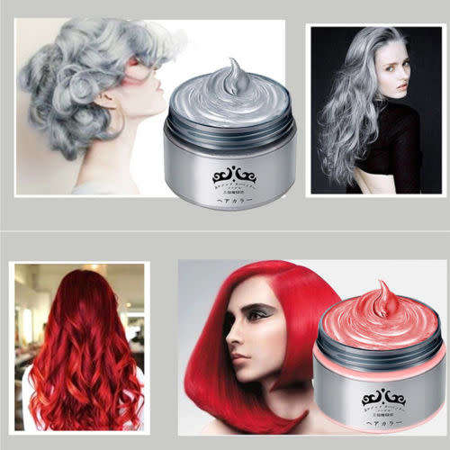 7 Colors Temporary Hair Color Wax Mud Dye Styling Cream 120g Disposable DIY Coloring