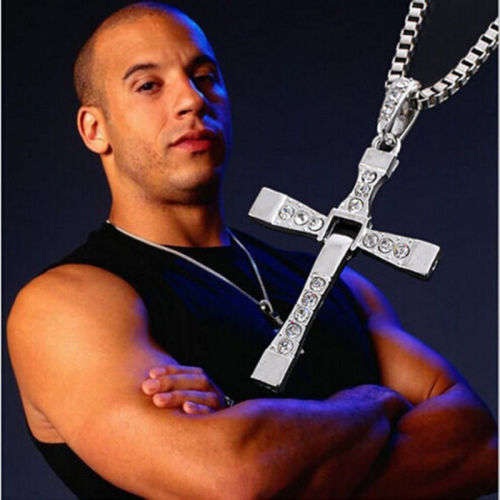 Men Silver plated Cross Pendant Necklace Chain Sliver Gift / Fathers day