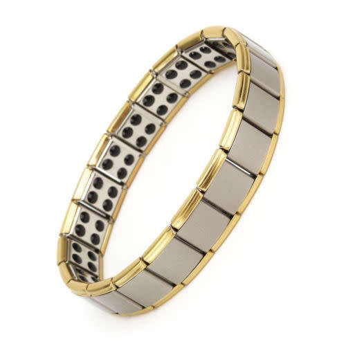DOUBLE MAGNETIC Weightloss / Health Magnetic Bracelet Therapy Energy GOLD