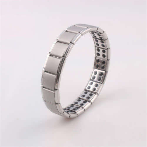 DOUBLE MAGNETIC Weightloss / Health Magnetic Bracelet Therapy Energy SILVER