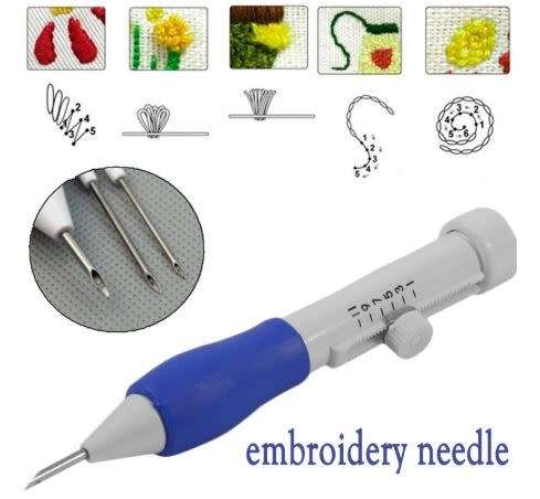 Embroidery Needle 6pc Pen Kit Set Craft Tool Thread Punch Magic DIY