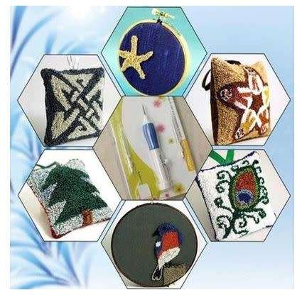 Embroidery Needle 6pc Pen Kit Set Craft Tool Thread Punch Magic DIY